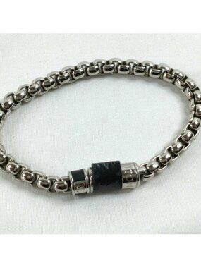 Louis Vuitton Bracelet Chain Monogram-eclipse Silver Metal